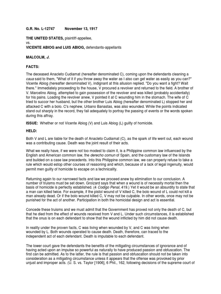 People Vs Abiog G R No L Mitigating Factor Criminal Justice