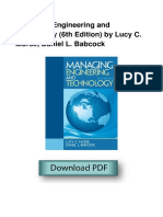 Managing Engineering and Technology 6th PDF