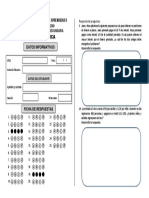 HOJA DE RESPUESTAS MATEMÁTICA