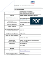 Inspection Notification (EHT Items) - FOR GTP AREA