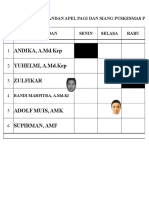 Jadwal Piket Kebersihan Ruangan Tengah