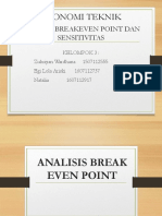 Analisis Break Even Point Dan Sensitivitas