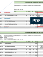 Calendario de Programacion de Ejecucion de Obra