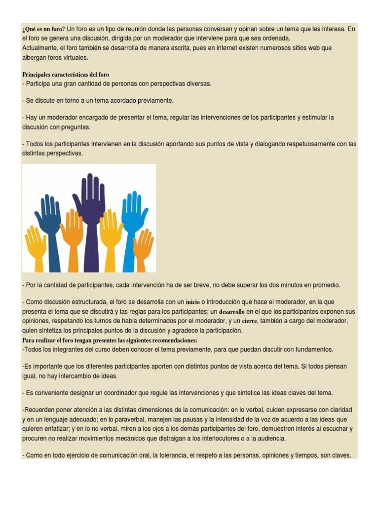 Qué Es Un Foro | PDF