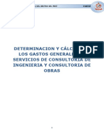 Determinacion y Analisis de Gasto Generales en Obras de Construccion