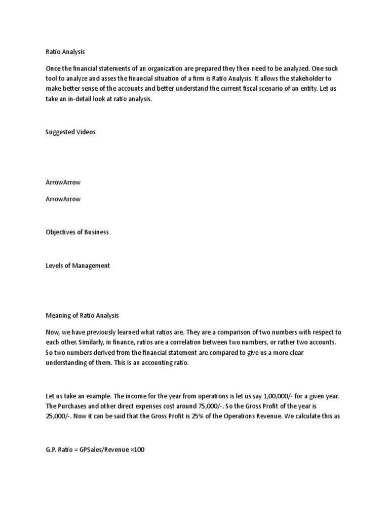 Understanding Ratio Analysis in Accounting | PDF | Revenue | Market ...