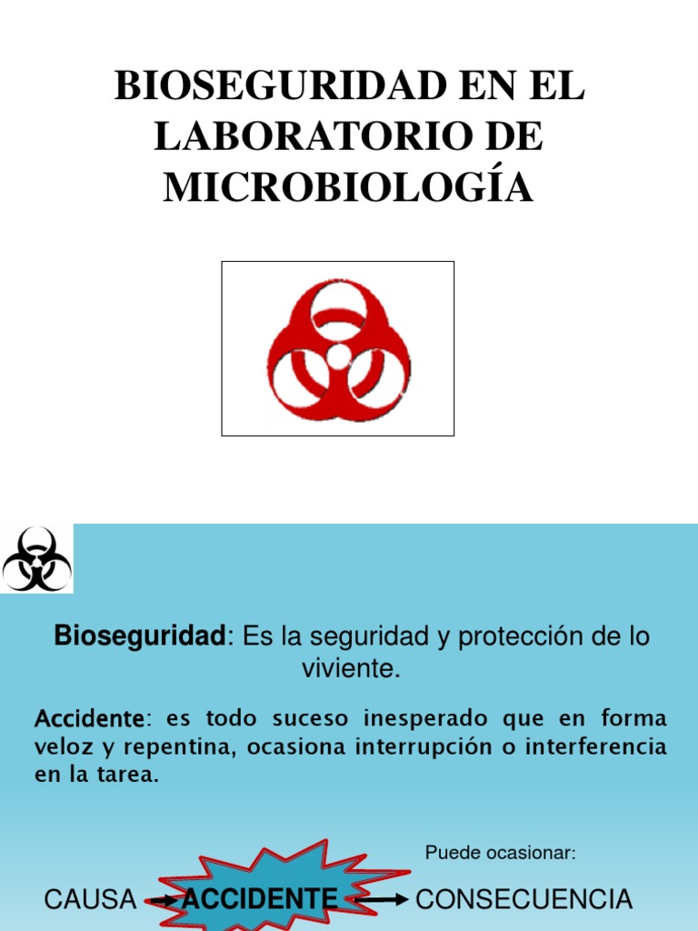 Bioseguridad en El Laboratorio de Microbiología | PDF | Desinfectante ...
