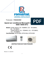 Monosplit Panasonic Inverter UI-Functionare