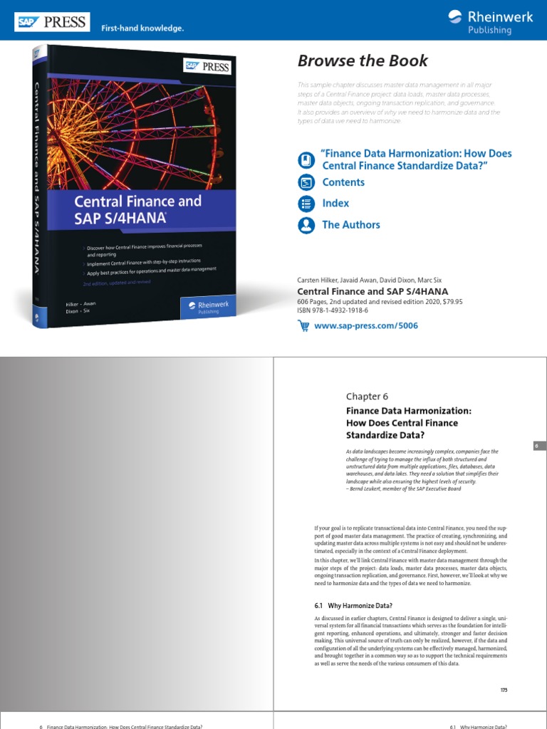 Reading Sample Sappress Central Finance and Sap S4hana PDF | PDF ...