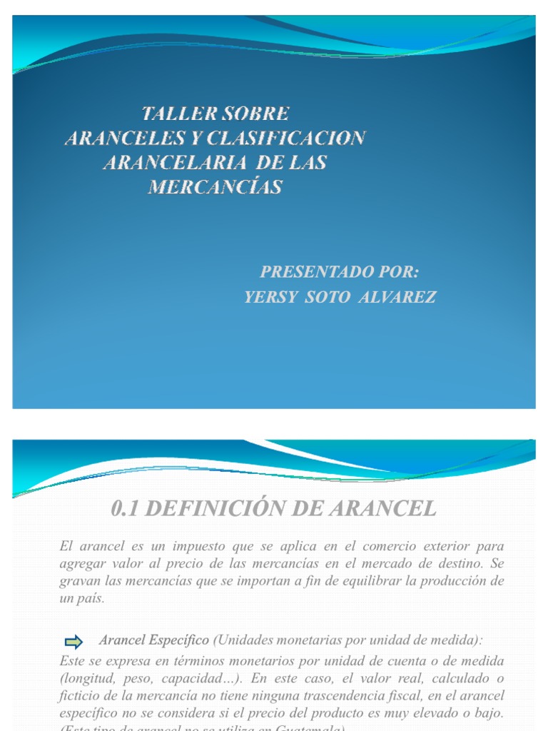Aranceles y Clasificacion Arancelaria | PDF | Arancel | aduana