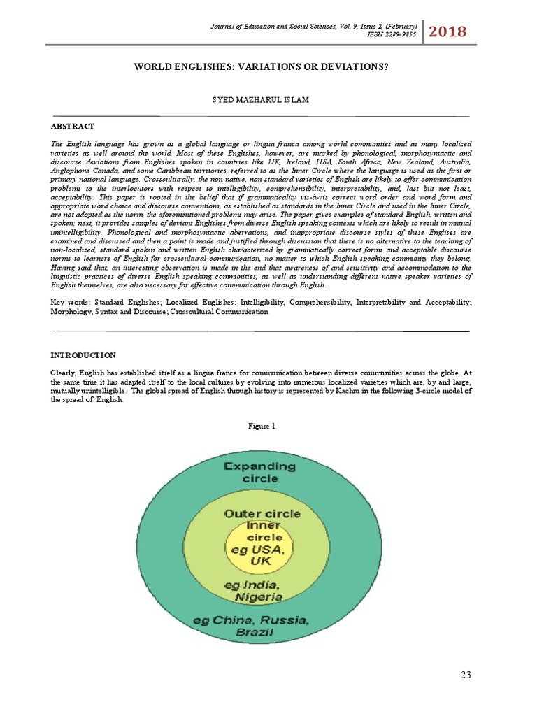 World Englishes Vs Standard English | PDF | English Language