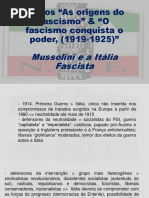 Textos As origens do fascismo & O fascismo conquista o poder[3915]