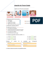 2da Evaluación de Tercer Grado