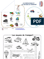 Les Prepositions Et Les Moyens de Transports Activites Ludiques Dictionnaire Visuel Exercice GR - 80096