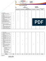 TABLE OF SPECIFICATION Grade 1 English 1