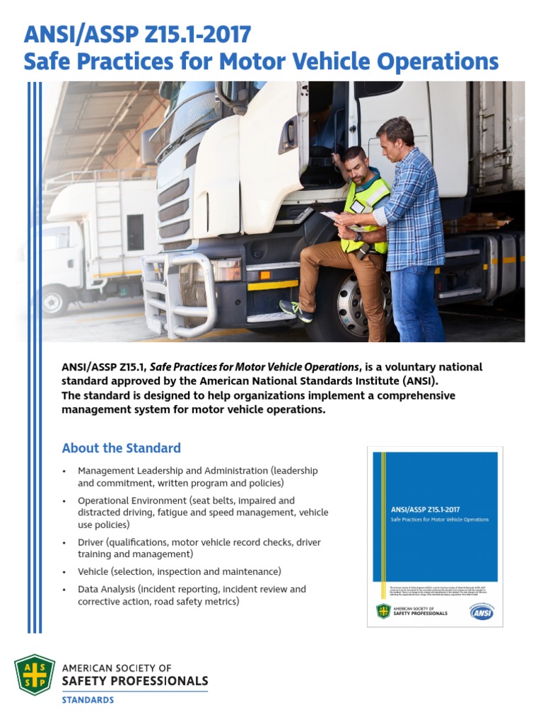 ANSI/ASSP Z15.1-2017 Overview | PDF | Traffic Collision | Vehicles