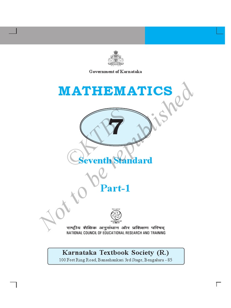 7th English Maths 1 PDF | PDF | Integer | Subtraction