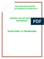 Proiect de Activitate Integrată