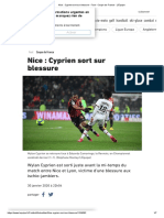 Nice _ Cyprien Sort Sur Blessure - Foot - Coupe de France - L'Équipe