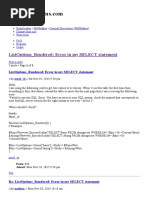 ListOptions_Rendered_ Error in my SELECT statement