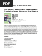 (NIIR) The Complete Technology Book On Electroplating, Phosphating Powder Coating and Metal Finishing