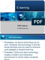 E Learning: 2009 Options