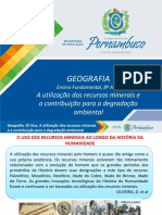 A utilização dos recursos minerais e a contribuição para a degradação ambiental.ppt