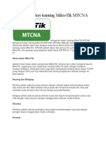 Mengenal Materi Training MikroTik MTCNA