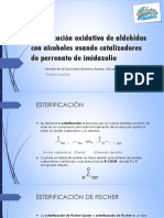 Esterificación Oxidativa de Aldehídos Con Alcoholes Usando Catalizadores