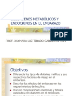 Desórdenes Metabólicos y Endocrinos en El Embarazo