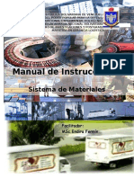 Manual de Instrucciones Sistemas de Materiales Unefa