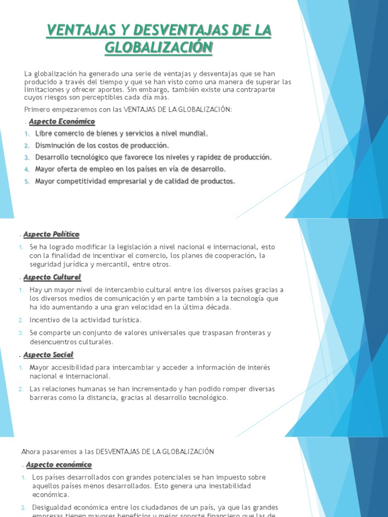 Ventajas Y Desventajas De La Globalizacin Neetescuela Las 56 Ventajas