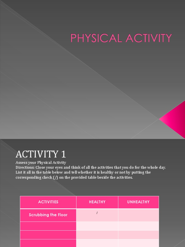 Importance of Physical Activity | PDF | Wellness