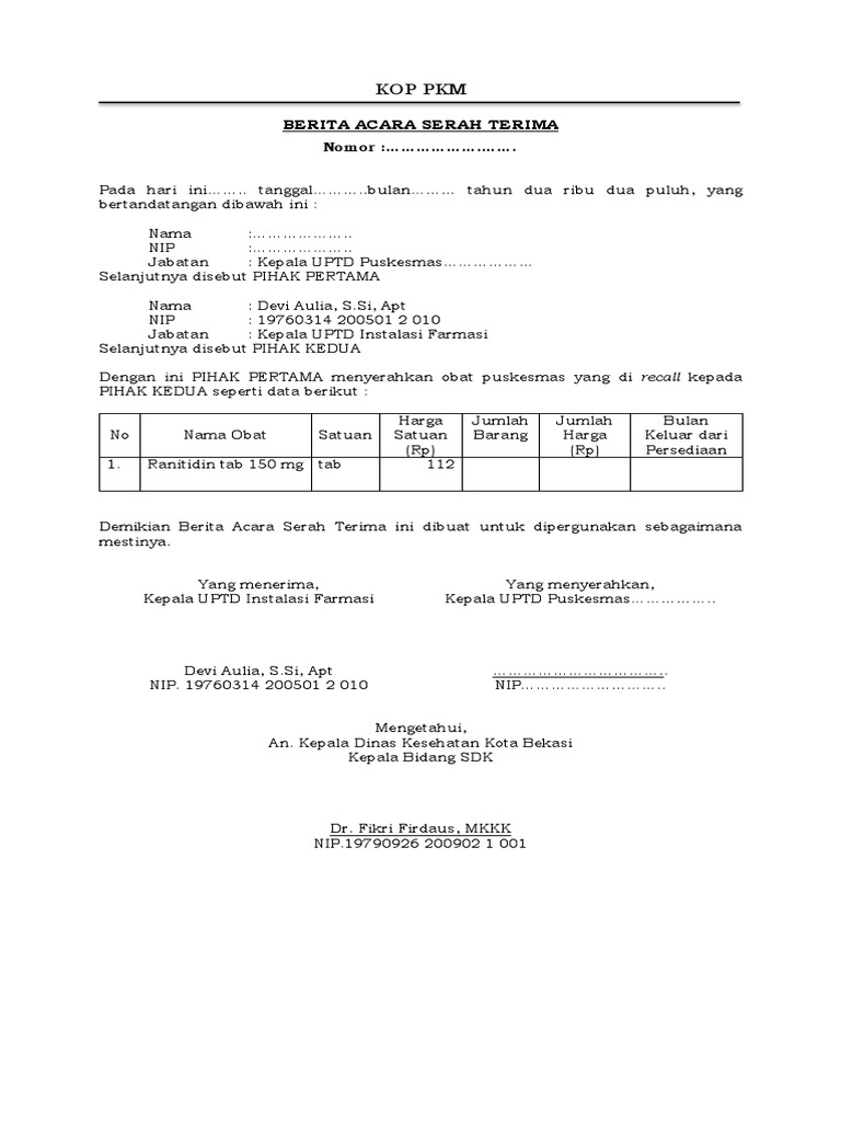 Proses Recall Obat di Puskesmas | PDF