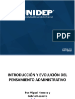 SEM1 TEMA 1 Introducción y Evolución Del Pensamiento Administrativo PDF