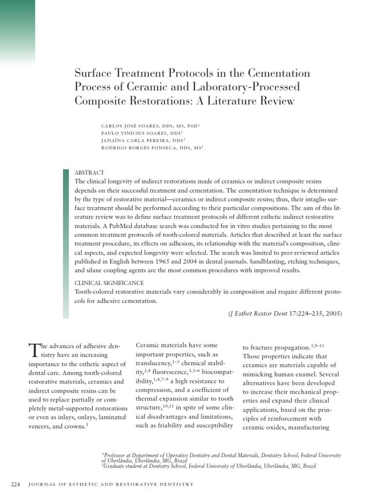 36.surface Treatment Protocols in The Cementation Process of Ceramic