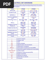 Electrical Unit Conversions