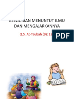 Kewajiban Menuntut Ilmu Dan Mengajarkann