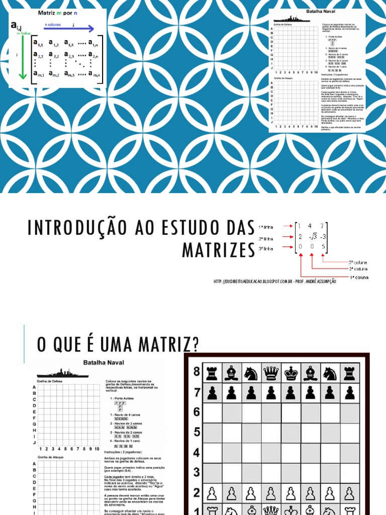 Álgebra Linear - Aula 1 - Introdução Ao Estudo Das Matrizes | PDF ...