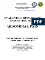 Evaluation of Abdominal Pain