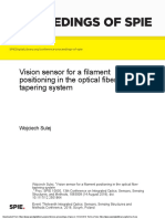 Vision sensor for a filament positioning in the optical fiber tapering system_