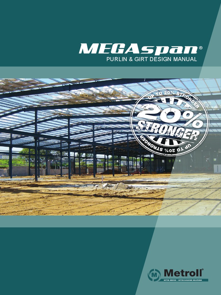 Metroll Megaspan Purlin & Girt Design Manual PDF | PDF | Screw ...