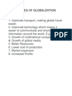 Causes and Impact of Globalization