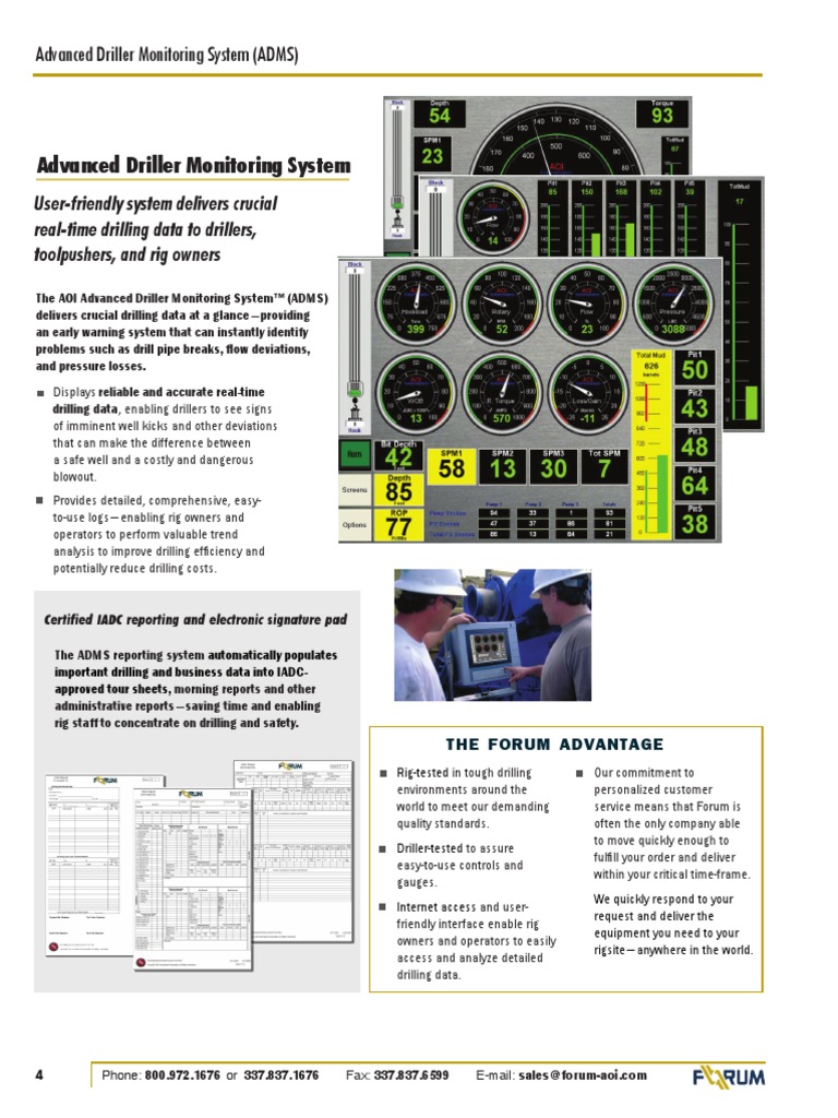 Rig - Drilling Instrumentation | PDF | Drilling Rig | Computer Monitor