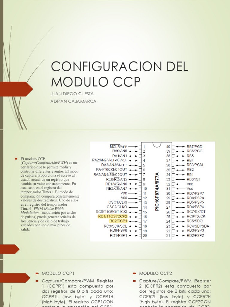 Configuración del Módulo CCP en PIC | PDF | Ingenieria Eléctrica ...