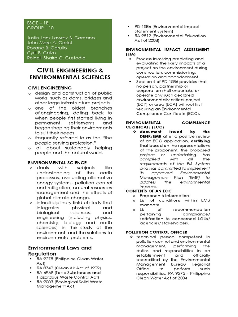 5 Civil Engineering and Environmental Sciences | PDF | Environmental ...