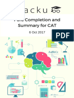 CAT Mock Para Completion and Summary