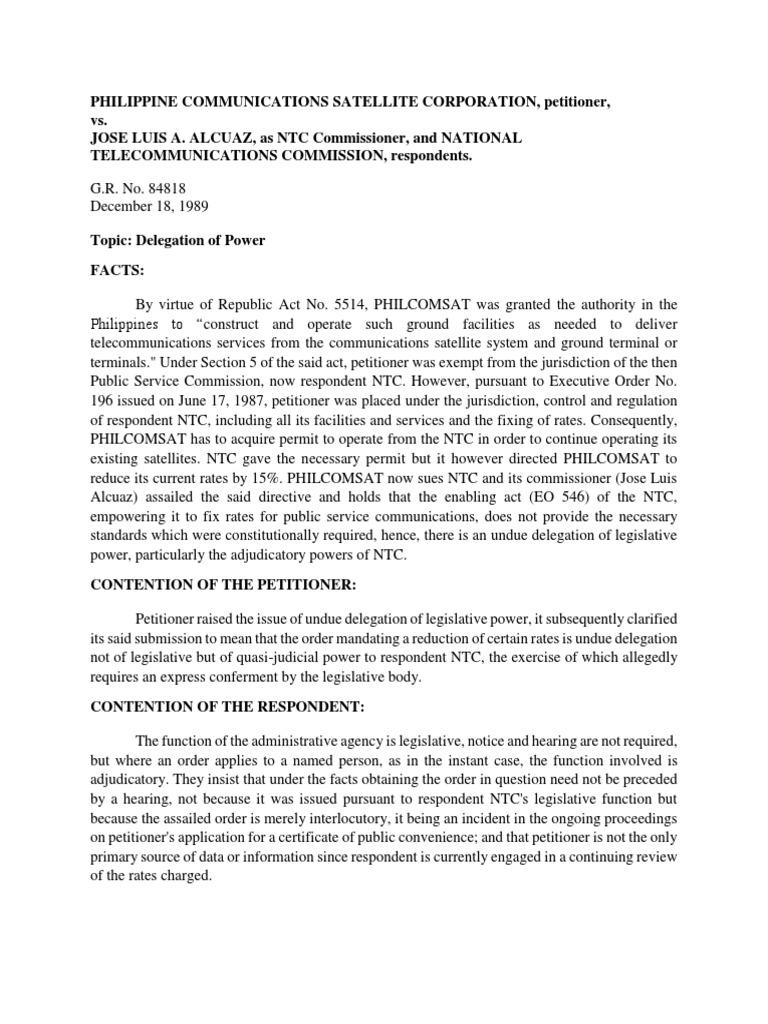 A - 21 PHILCOMSAT Vs ALCUAZ CONSTI LAW | PDF | Constitutional Law ...