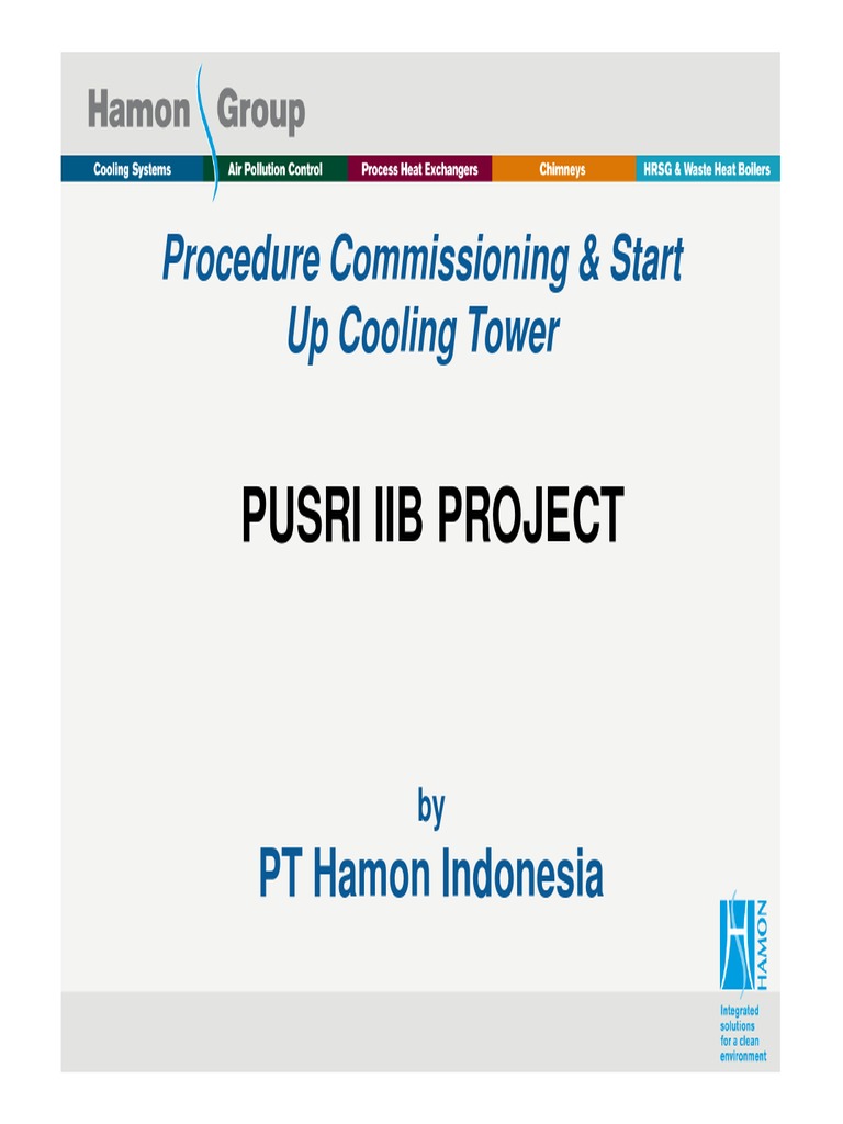 Cooling Tower Commissioning Procedure | PDF