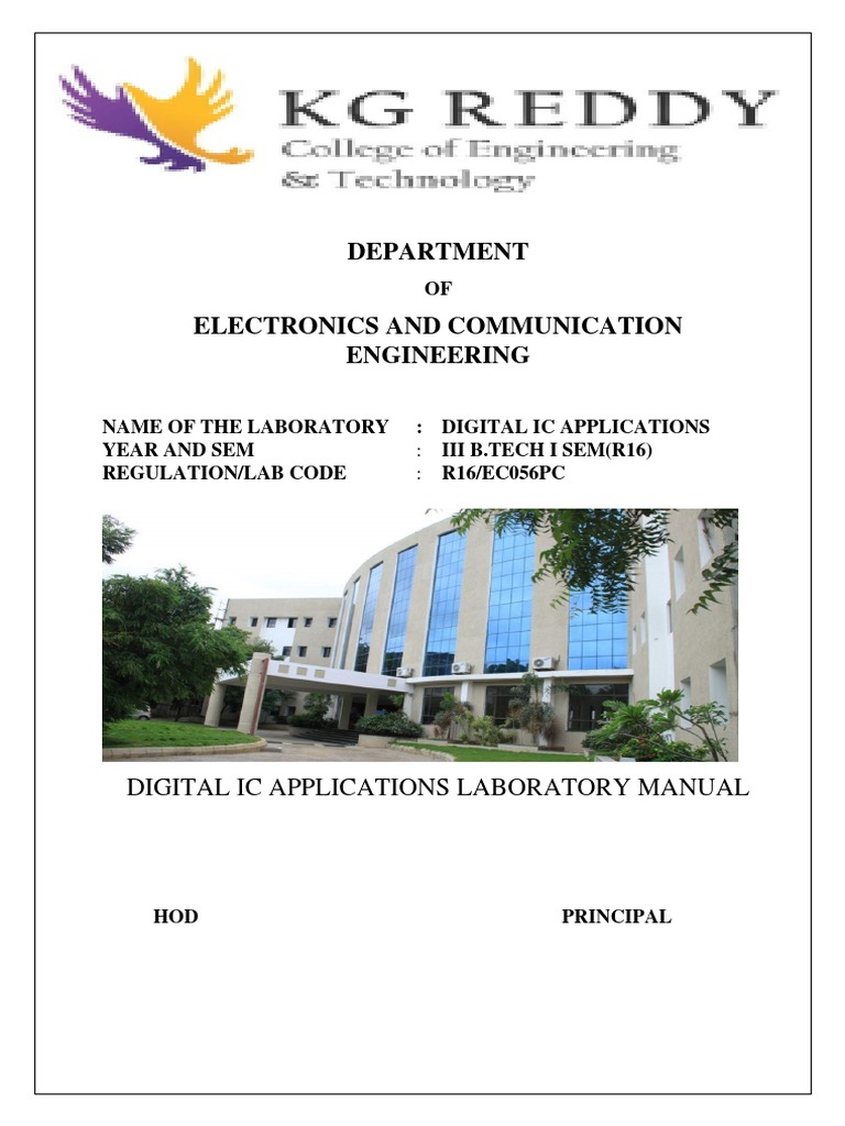 DICA Lab Manual PDF PDF Engineering Digital Electronics